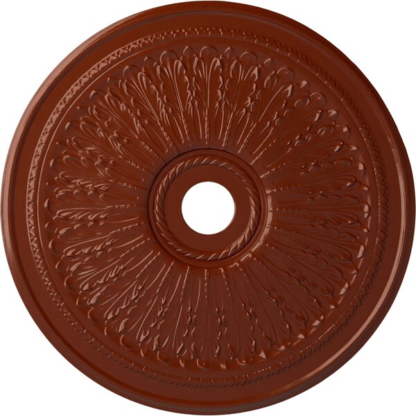 Ekena Millwork Oakleaf Ceiling Medallion (Fits Canopies up to 6 1/4"), 29 1/8"OD x 3 5/8"ID x 1"P, Firebrick CM29OAFIF - main
